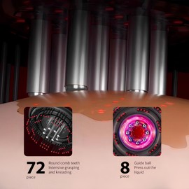 YXYOUNG Multi Functional 3 in 1 Electric Scalp Massager with Oil Applicator, Portable Smart Scalp Hair Brush IPX7 Waterproof