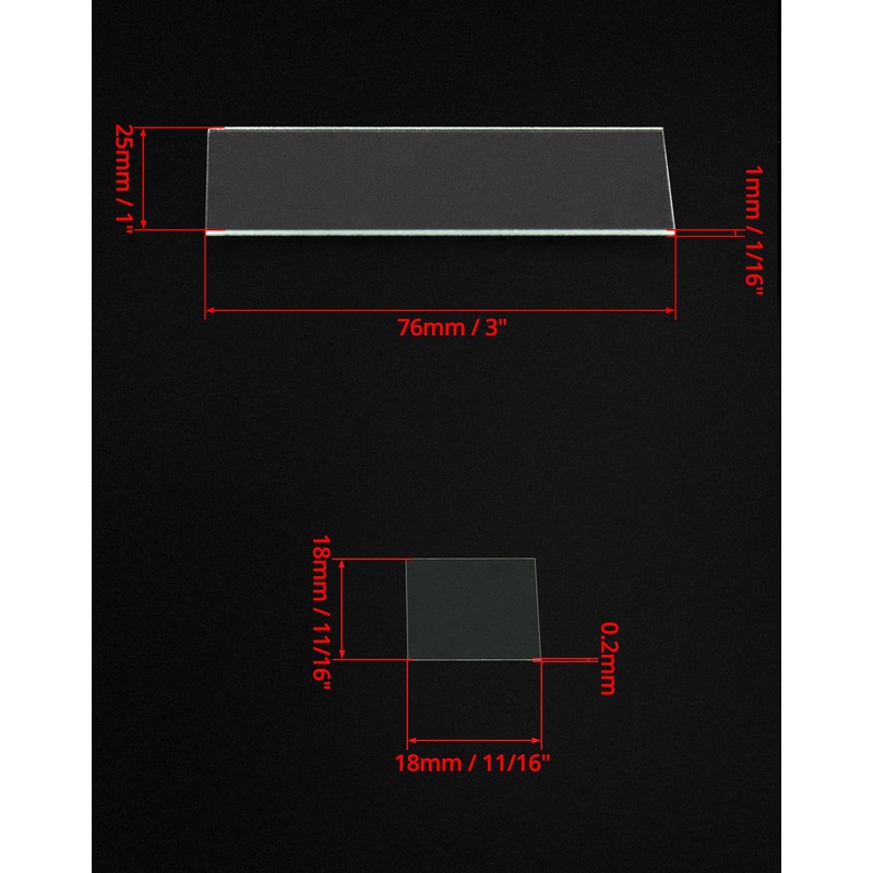 QWORK® 50 PCS microscope slides and 100 PCS cover slips