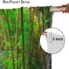 Waterfall Curtains, Spring Forest Nature Landscape Theme Pattern Print, Bedroom