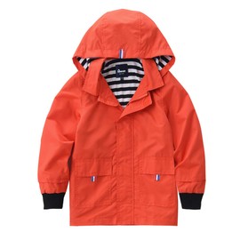Hiheart Girls Waterproof Hooded Jackets Cotton Lined Rain Jackets Orange 3T