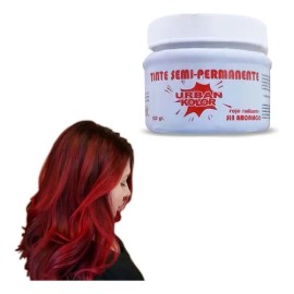 Tintes Fantasia Para Cabello Semipermanente Sin Amoniaco Tono Rojo Radiante