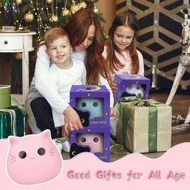 Piggy Bank Girls, Coin Piggy Bank Cat Money Saving Box Gifts, Bank Coin Box Cat Coin Bank Cute Unbreakable Piggy Bank Toy for Girls Boys Adults Birthday - Colour: Pinks, Size: 7 Inch