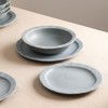Stone Lain Oasis 4-Piece Salad Plate Set Stoneware, Grey Blue