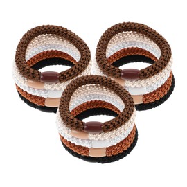 Mikinona 15pcs High Elastic Hair Ties Ponytail Holders Colorful Elastic Bands for Teens and Women Nonslip Grip Travel Friendly Hair Accessories