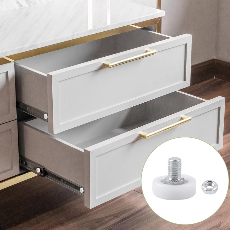 UFURMATE 10Pcs Drawer Rollers POM Plastic Cabinet Drawer Slides Wheels