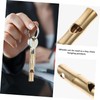 Sosoport 5sets Loud Brass Survival Whistle Pendant Essential Outdoor Accessory