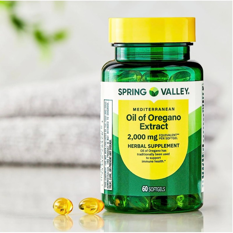 Spring Valley Mediterranean Oil of Oregano 2000 mg 60 Softgels