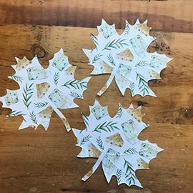 Disposable Cheese Board Paper, Set of 20, Elegant Cheese & Herbs Charcuterie Board Leaves 8x8, Perfect Cheese Board Accessories for Serving Meat and Cheese, Great for Travel, Weddings