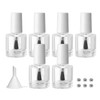 Agidea Empty Nail Polish Bottles with Paddle Brush, 6PCS Empty