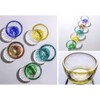 Mozacona 4pcs Colorful Crystal Glass Sake Cups Set,Small Wine Cups,Tea