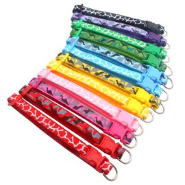 YOY 12 pcs/Set Soft Nylon Puppy Whelping ID Collars - Adjustable Reusable Washable Baby Dog ID Bands Pet Identification for Breeders, Neck 8" - 13"