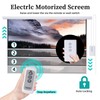 Pull Down Projector Screen Motorized 84 Inch 16:9 HD Electric
