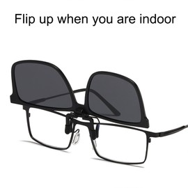 Dooppa Polarized Clip On Sunglasses, UV Protection Clip On Glasses for Men and Women (Ice Blue)