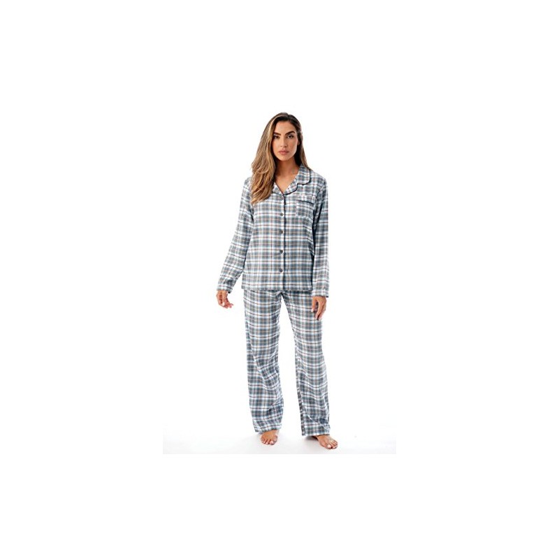 Just Love Long Sleeve Flannel Pajama Sets for Women 6760-10359-GRY-S
