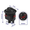 YINETTECH 8-Piece Rocker Switch 4-Pin 2-Position On/Off Switch Round Press