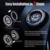 Tybasthe Rotary Push Start Button Cover, Evil Smiley Car Accessories