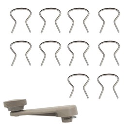 MOXRUQ 10 PCS Car Window Crank Handle Retainer Clips, Window Handle Metal Retaining Clips Assortment, Universal for Most Cars (Silver)