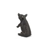 Cheungs Cast Iron Sitting Pig Table Décor, Black