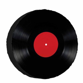 Record Spare Tire Cover for RV Trailer Record with Black Red Heart Wheel Protectors Weatherproof Polyester Tire Case for All Cars SUV Camper Travel 15 inch