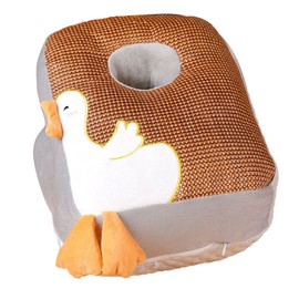 Desk Pillow Cartoon Style Breathable Double Sided Rattan Mat Soft Cotton Nap Sleeping Pillow for Office Family Bedroom Goose