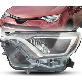 Replacement For Toyota 2016 2017 2018 RAV4 Hybrid Headlight Assembly Japan Built Left/Driver Side Halogen without Bulb DOT/SAE Compliant TO2518189, 81170-42640