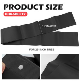 UPIQNG Nylon Bike Rim Tape Bike Tire Lever Bike Tire Liner Cycling Anti Puncture Tape Fatbikes Road Bike Tire Accessory,26 Inch,Black