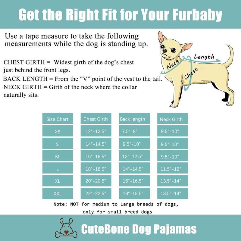 CuteBone Soft & Stretchy Dog Pajamas - Cozy Pet Jammies