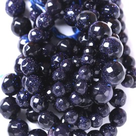 60 piezas de cuentas de piedra arenisca azul natural facetada de 6mm para hacer joyas, pulsera DIY, accesorios de collar de 15 pulgadas, cuentas de piedra de poder de sanación energética (arenisca