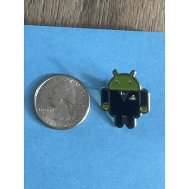 Google Android Pin Badge Black Tuxedo