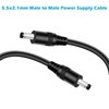 18AWG 2-Pack 6FT DC Power Cable Male to Male, 5.5mm