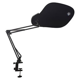 Adjustable Office Cubicle Multi-Arm Desk Shade - 360° Flexible Arm & Stable Clamping System - Light Blocking Glare Reduction Privacy Screen for Workspace, with Tablet/Phone Holder