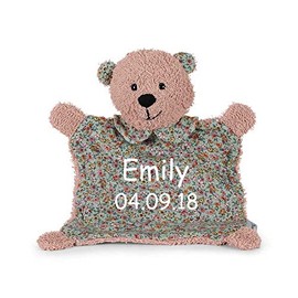 Sterntaler Comforter Bear Pink Medium with Name Date of Birth Embroidered Comforter Blanket