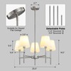 RUIYEY Dining Room Chandeliers Light - 5-Light Brushed Nickel Modern