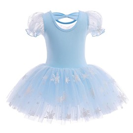 Lito Angels Tutu Dress Dance Princess Elsa Ballerina Leotard Blue Ballet Skirt Girls Size 5-6 Years 116 Birthday Party