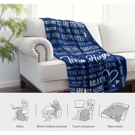 Levens Levens Warm Hugs Healing Blanket - Inspirational Get Well Gifts for Men & Women, Soft Comfort Throw Blanket 60"x50", Feel Better After Surgery Gifts Recovery & Sympathy Hug Blanket