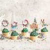 36 piezas de decoración para cupcakes de Navidad, muñeco de