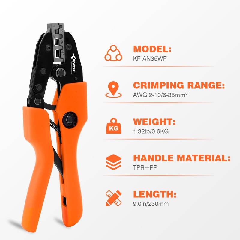 KF CPTEC Crimping Pliers for Wire End Ferrules, End Ferrules