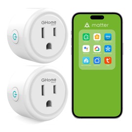 GHome 15A Matter Smart Plugs that Work with Alexa, Apple Home, Google Home