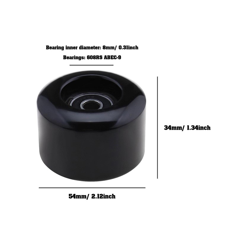 Pack of 4 Roller Skate Wheels 54 mm Diameter 80