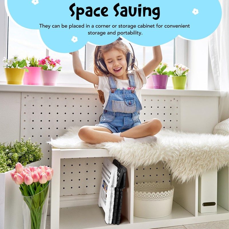 ACKO Folding Step Stool 9 Inch 300 lb Capacity, Plastic