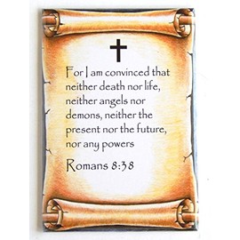 Romans 8:38 Bible Verse Fridge Magnet (2.5 x 3.5 inches)