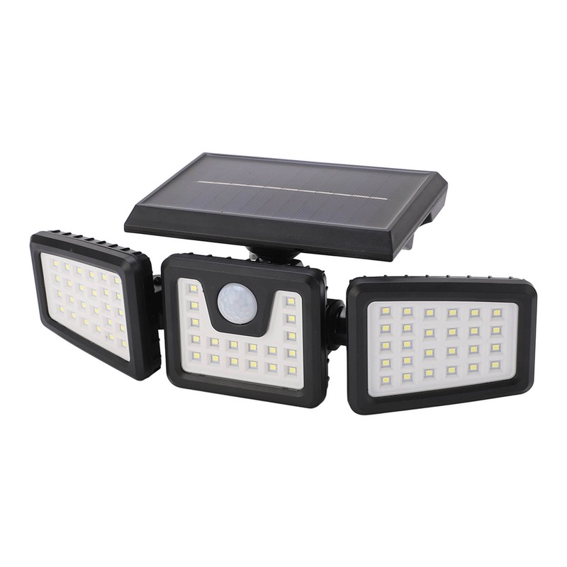 Outdoor Motion Sensor Light Solar Powered 3 Adjustable Heads IP65
