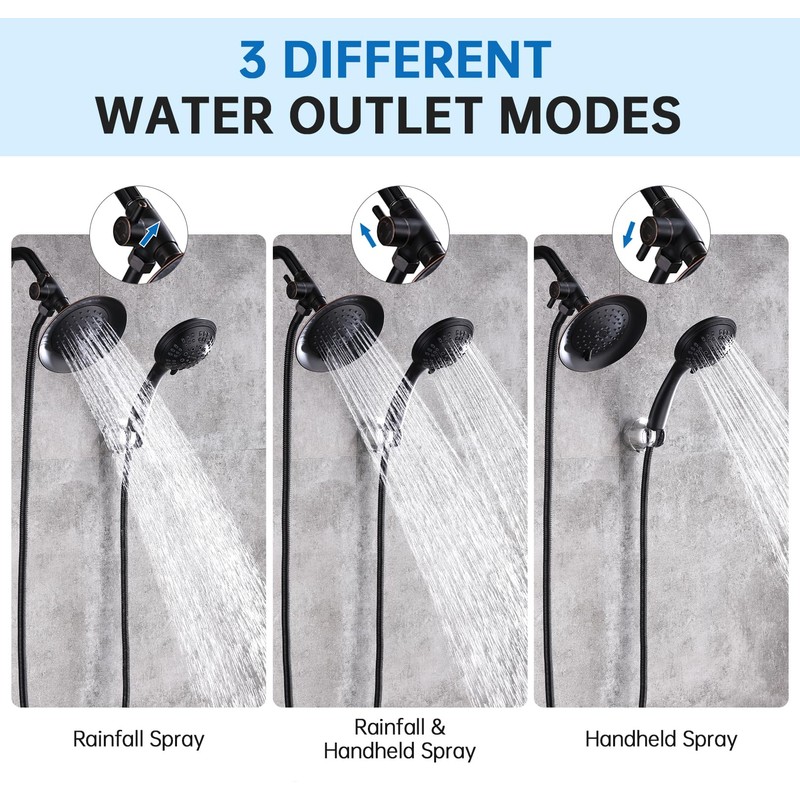 G-Promise Solid Metal Shower Arm Diverter for Hand Held Showerhead