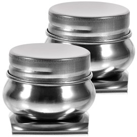 TEHAUX Taza de Paleta de acero Inoxidable, Taza de Paleta con Tapa y Clip, Recipiente de Aceite para acrílico o Pintura óleo, Recipiente de solvente de trementina