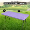 Spotjoy Rectangle Vinyl Table Cloth 30x72, Waterproof Elastic Fitted Tablecloth