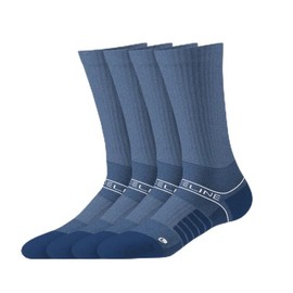 Strideline Combed Cotton | Premium Crew 4-Pack, Medium/Large, Marine Heather