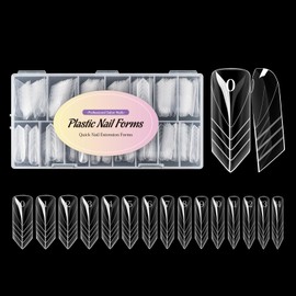 NMKL38 150PCS Dual Nail Forms 15 Sizes Extension Poly Nail Gel Full Cover