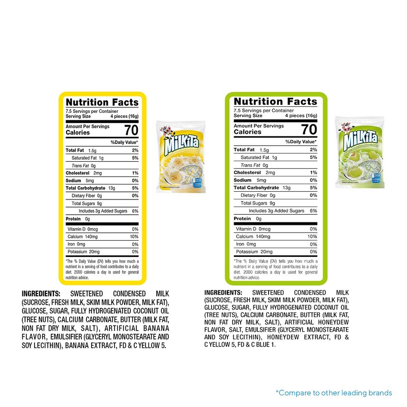 Milkita Creamy Shake Candy Bag, Gluten Free Chewy Candies with