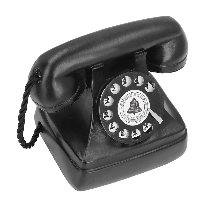 Decorative Telephone Creative Synthetic Resin Rotary Dial Retro Telephone Ornament