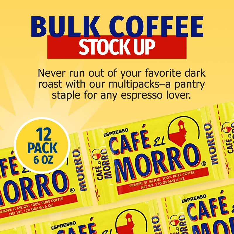 Premium Ground Coffee, Café El Morro, (6 oz), Pack of